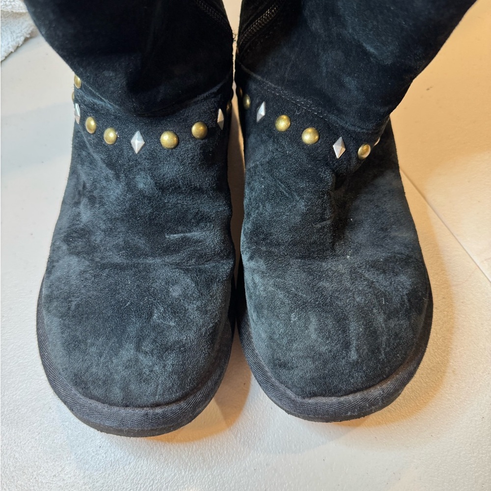 UGG Black Studded Women's Sheepskin Boots - Picture 11 of 12